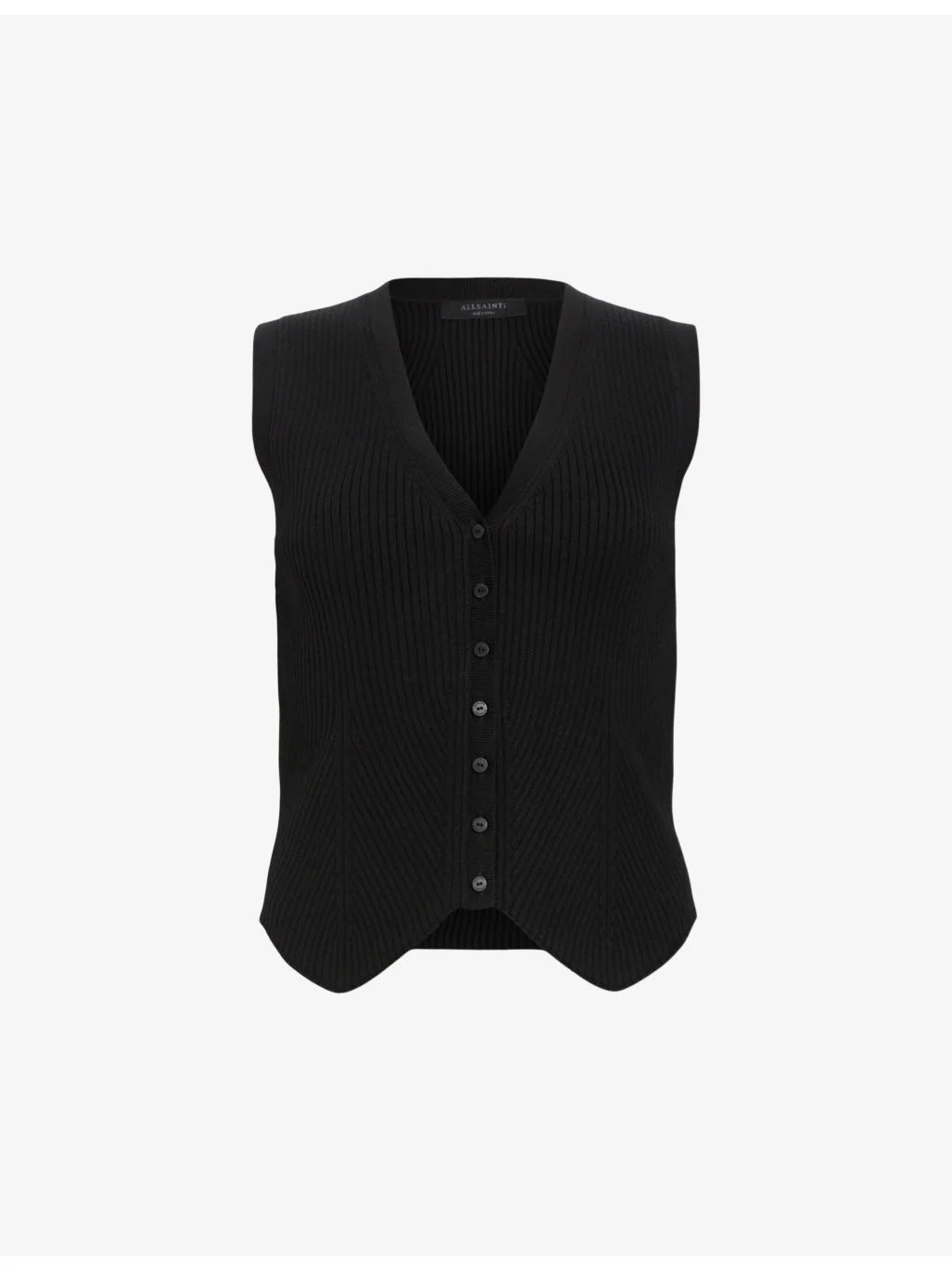Cruz V-neck ribbed knitted waistcoat - 1