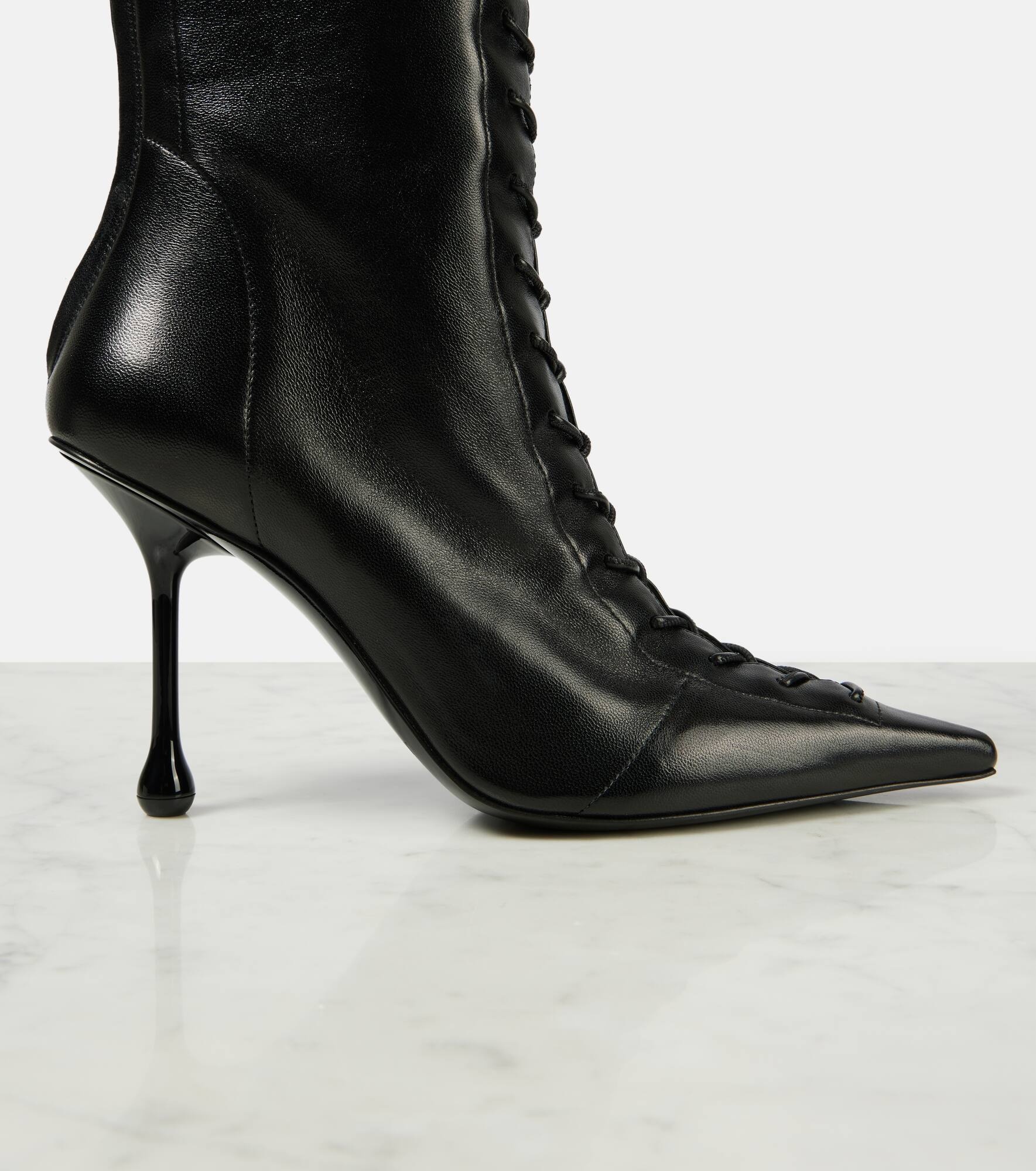 Scarlett 95 leather lace-up boots - 5