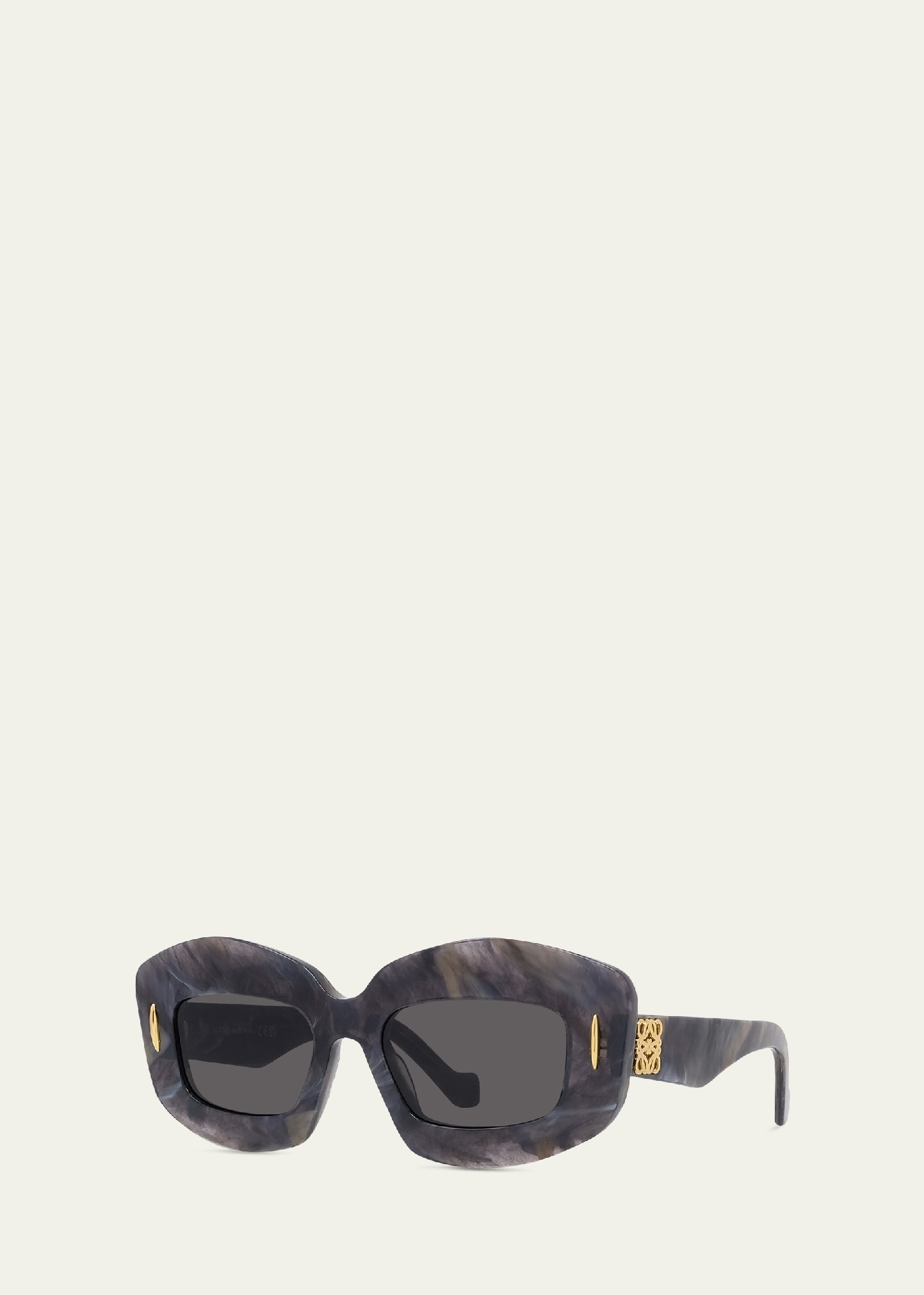 Silver Screen Chunky Acetate Rectangle Sunglasses - 2
