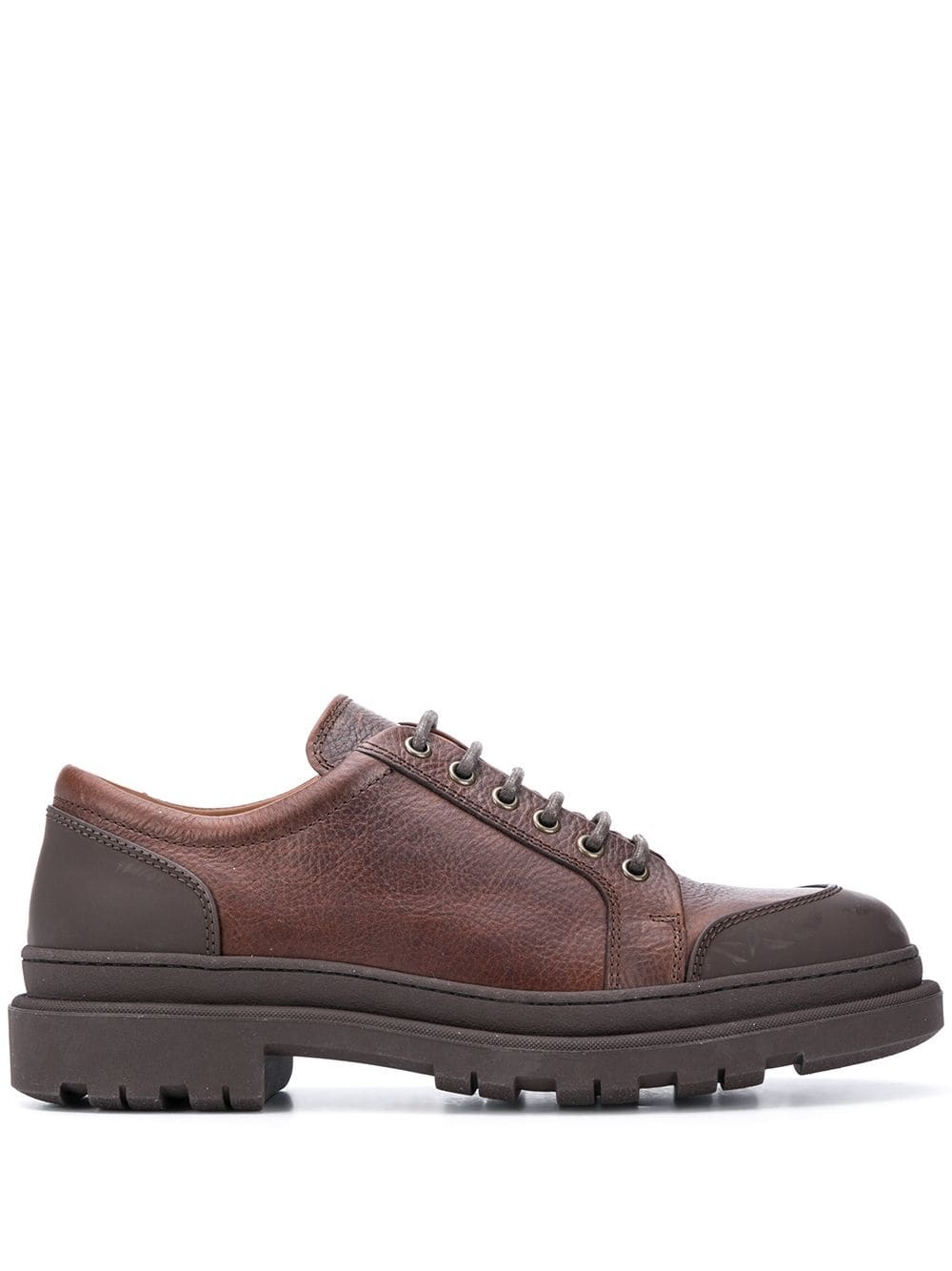 panelled derby shoes - 1