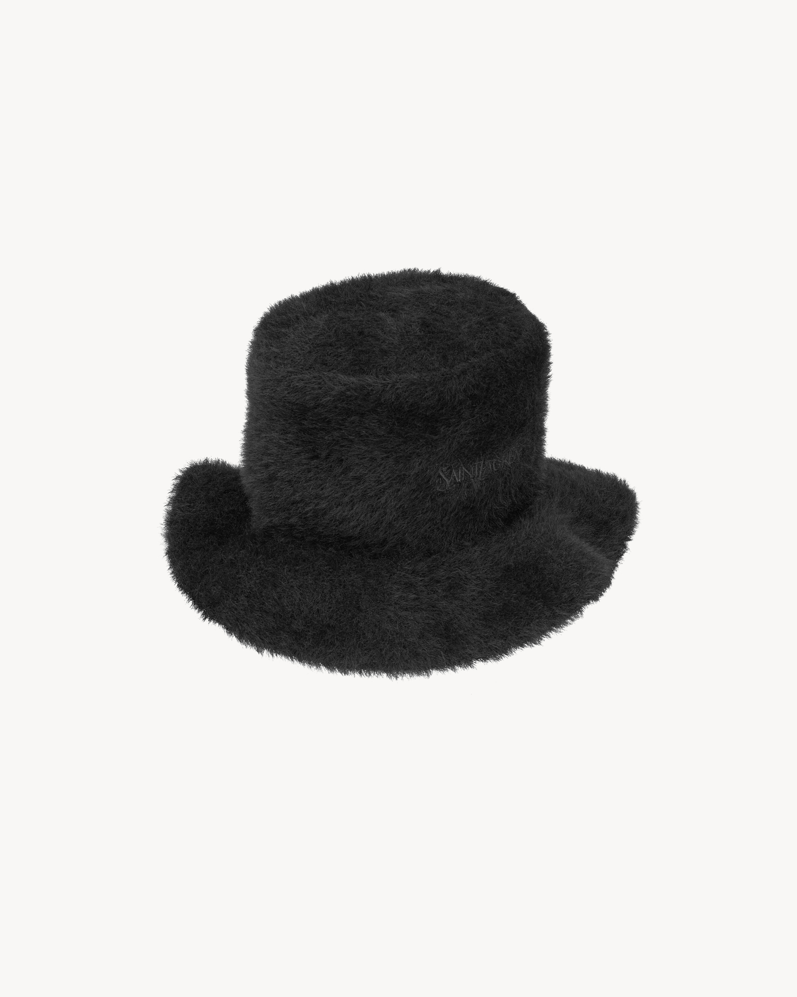 SAINT LAURENT EMBROIDERED BUCKET HAT IN KNIT - 3