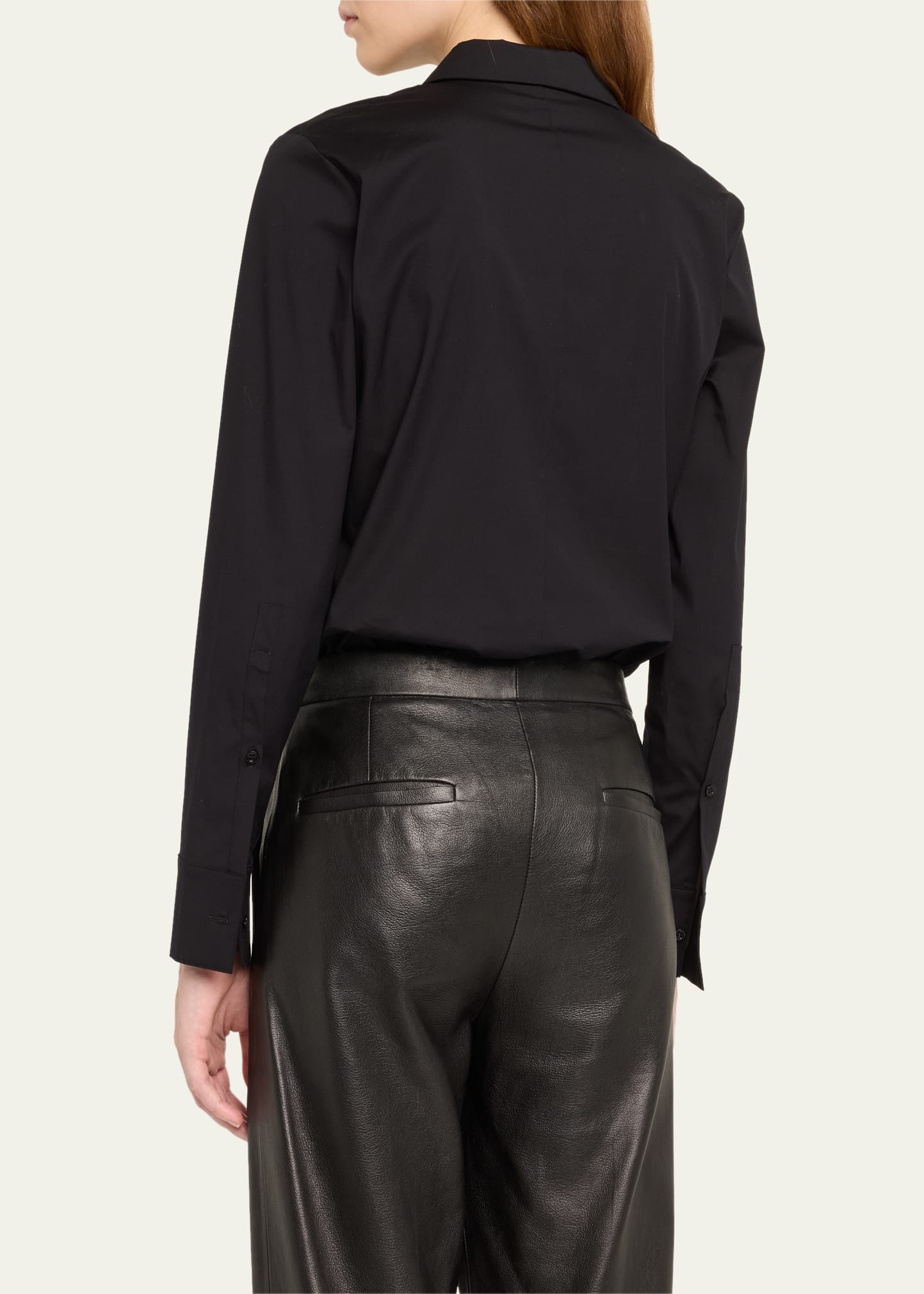 Cotton Poplin Blouse Bodysuit - 3