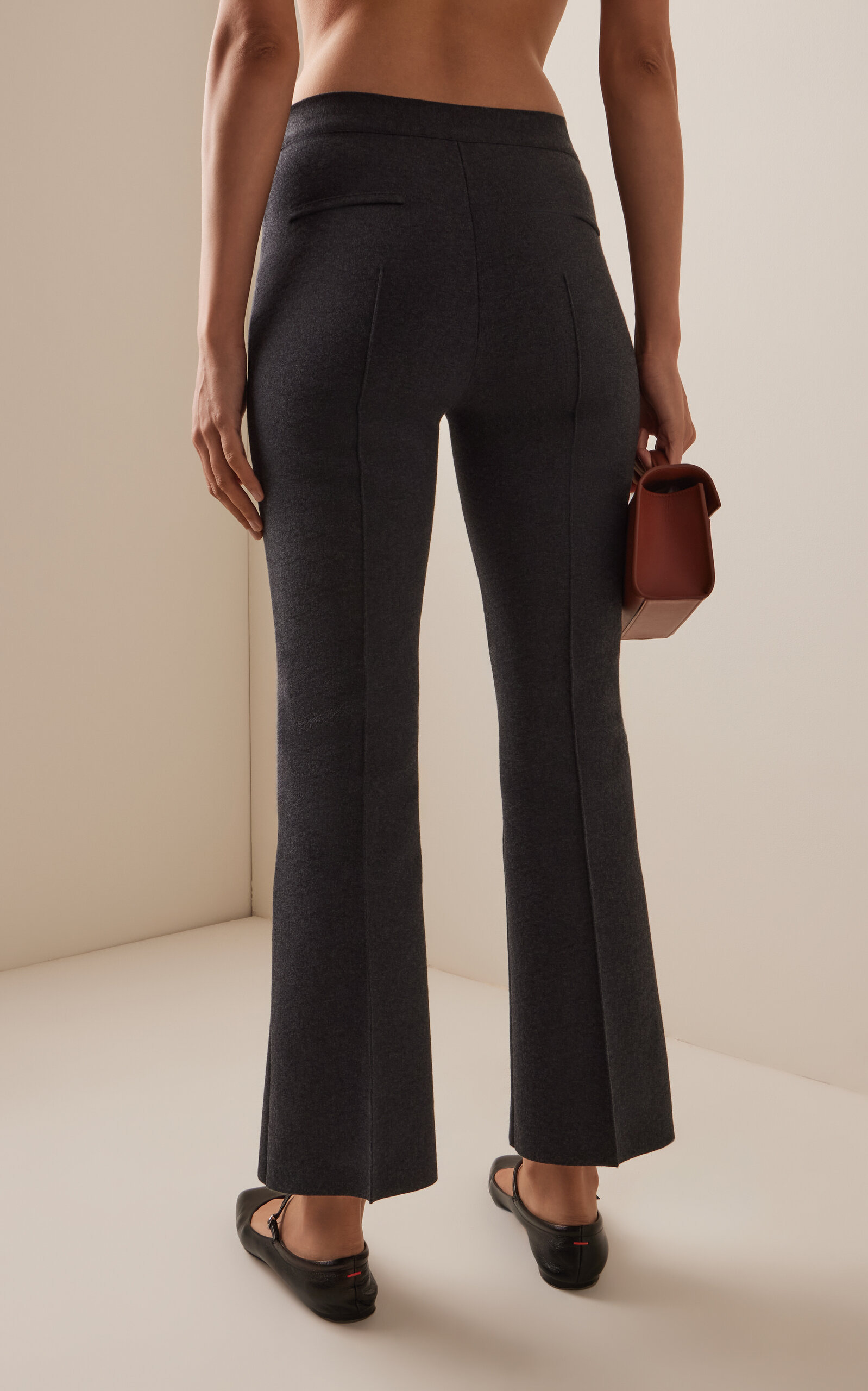 Kick Stretch-Cotton Geo-Knit Cropped Pants dark grey - 4