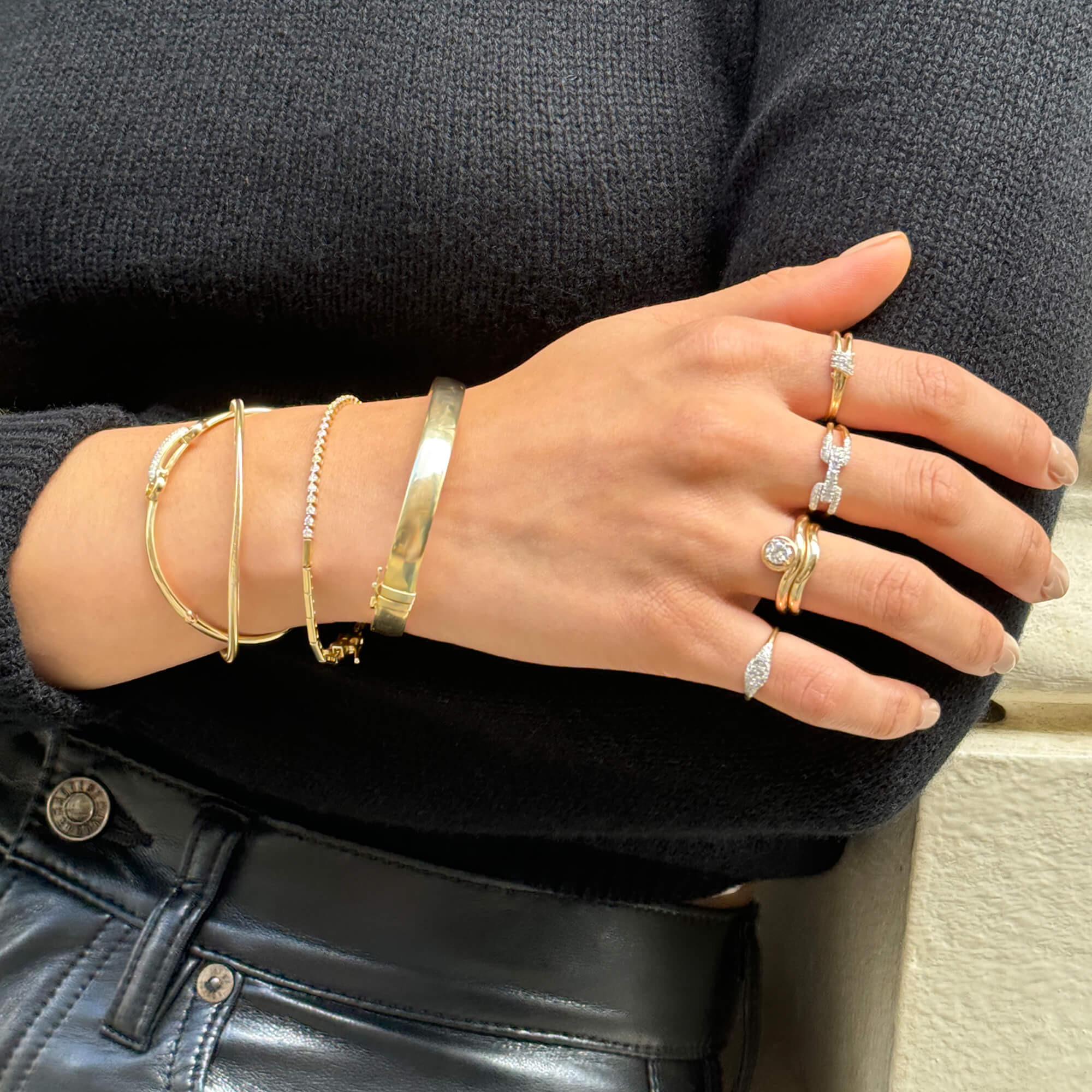 Diamond Bridle Bangle - 9