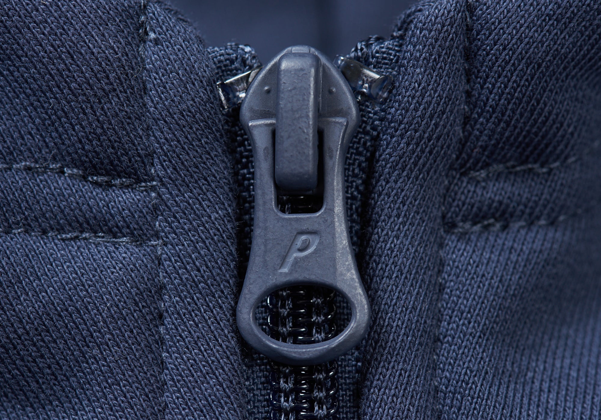 SLANT 1/4 ZIP HOOD BLUE - 4