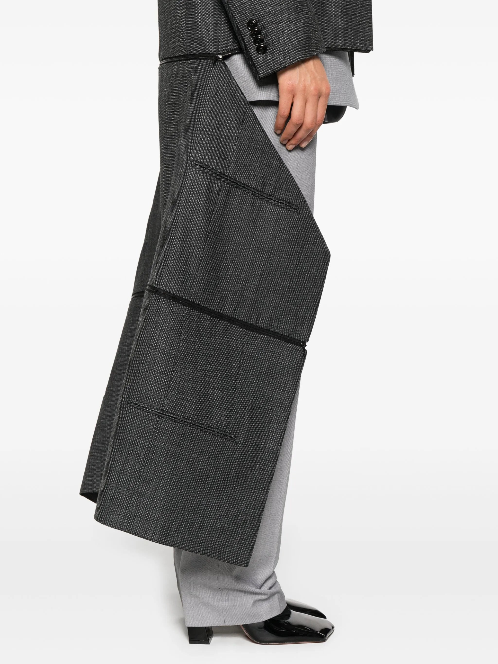 x Zegna Transformer collarless coat - 5