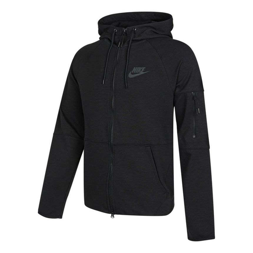 Nike Tech-Pack Logo Knit Hooded Jacket Black DD5285-010 - 1