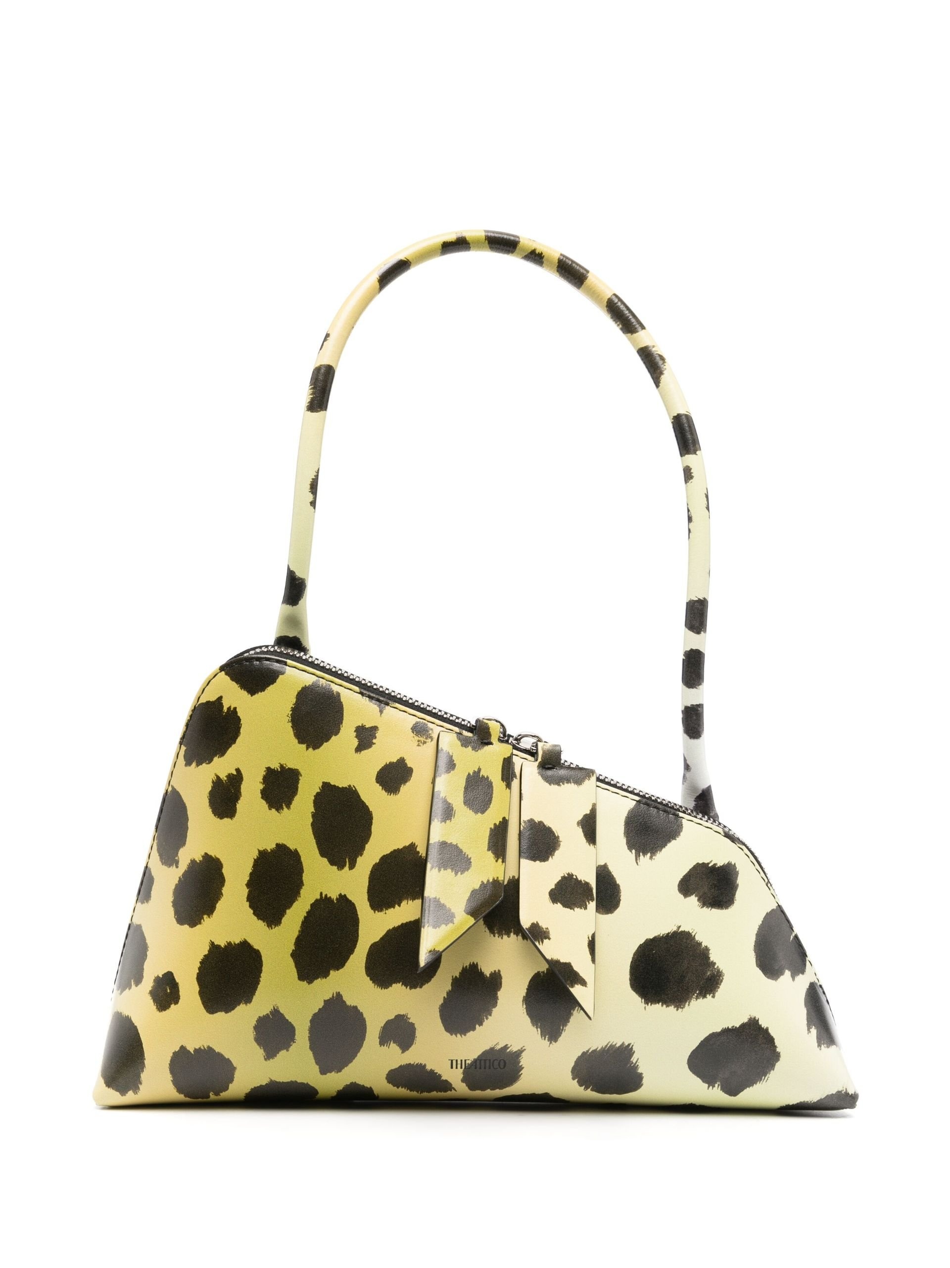 Yellow Sunrise Giraffe Print Leather Shoulder Bag - 1