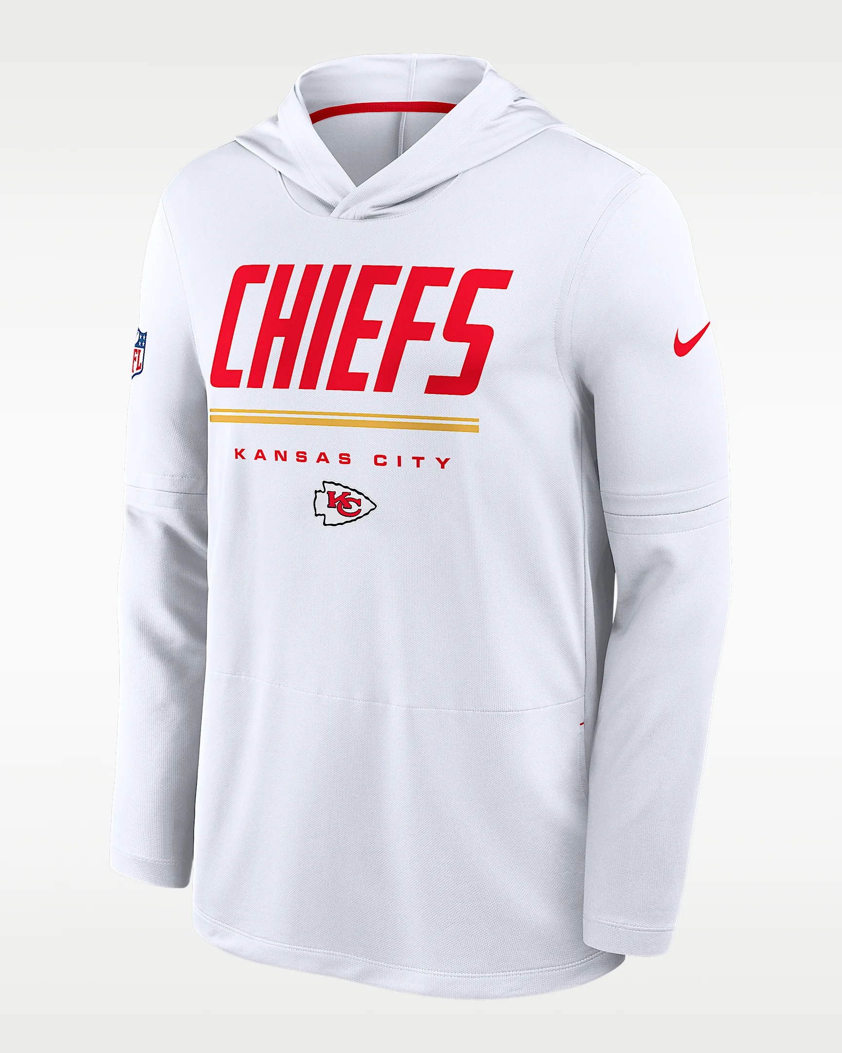 Kansas City Chiefs Sideline Men's Nike Dri-FIT NFL Long-Sleeve Hooded Top - 1
