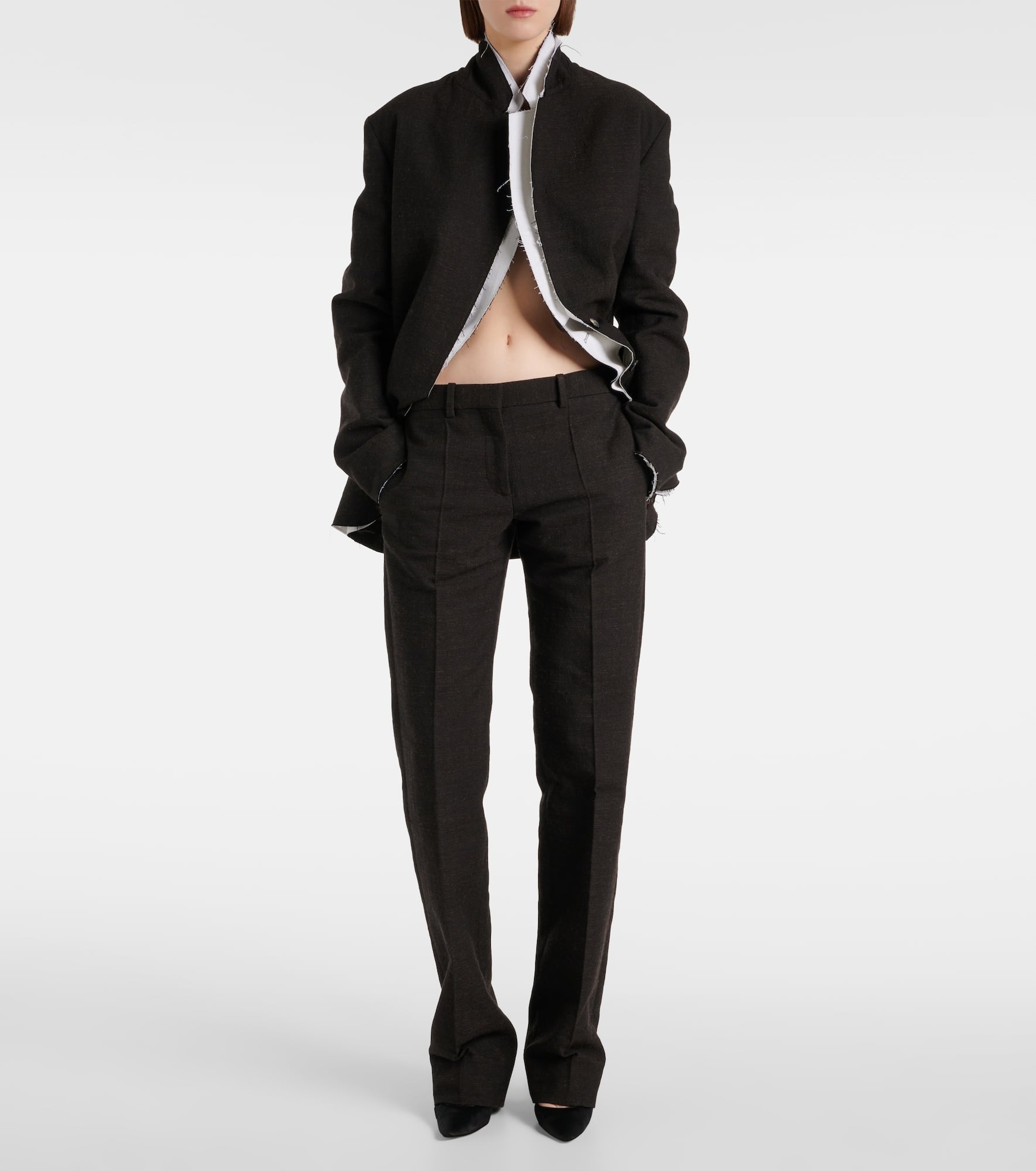 Selvie cotton-blend straight pants - 2
