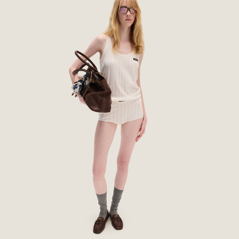 Miu Miu Cashmere and silk shorts outlook