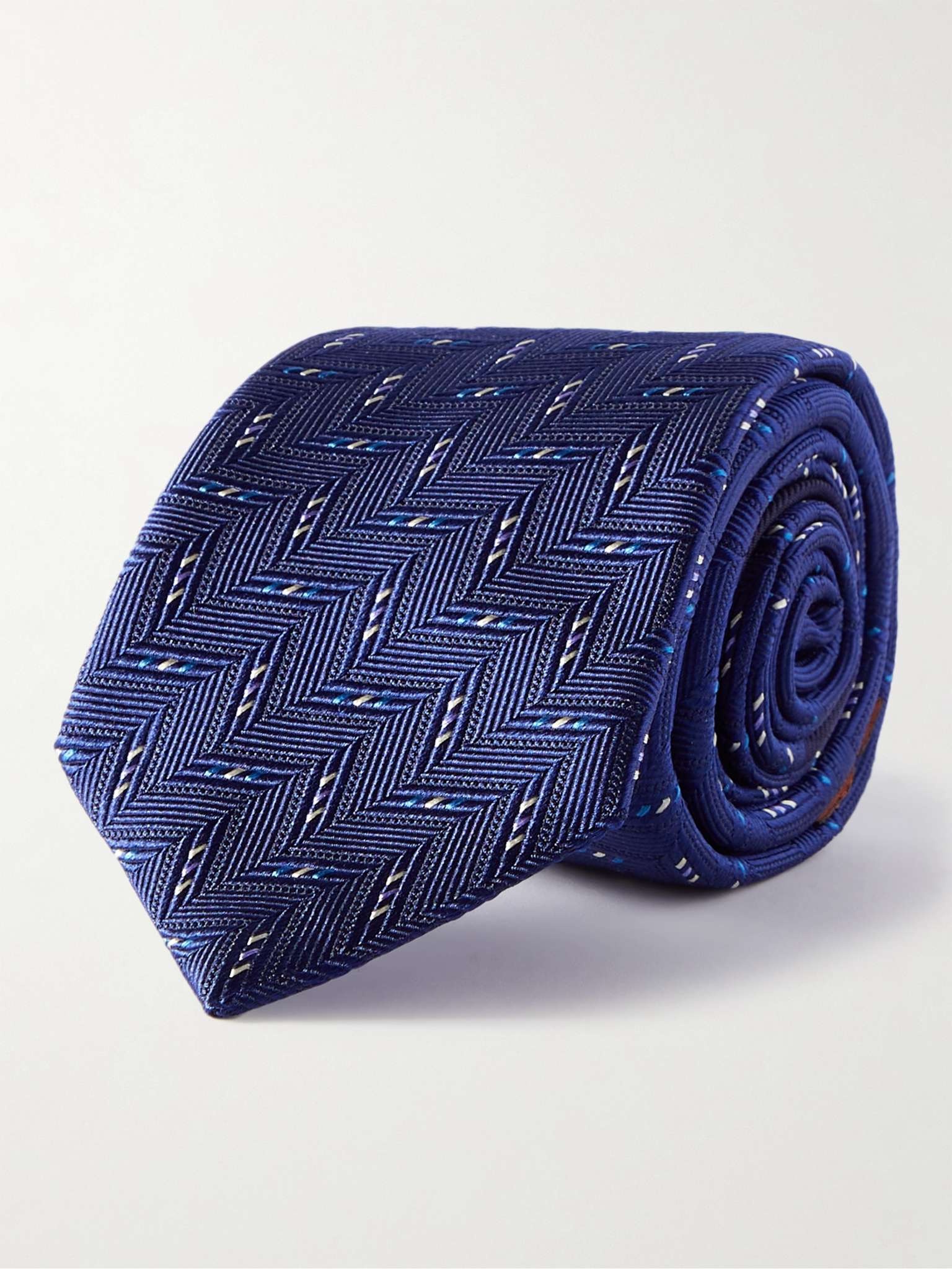 7cm Silk-Jacquard Tie - 1