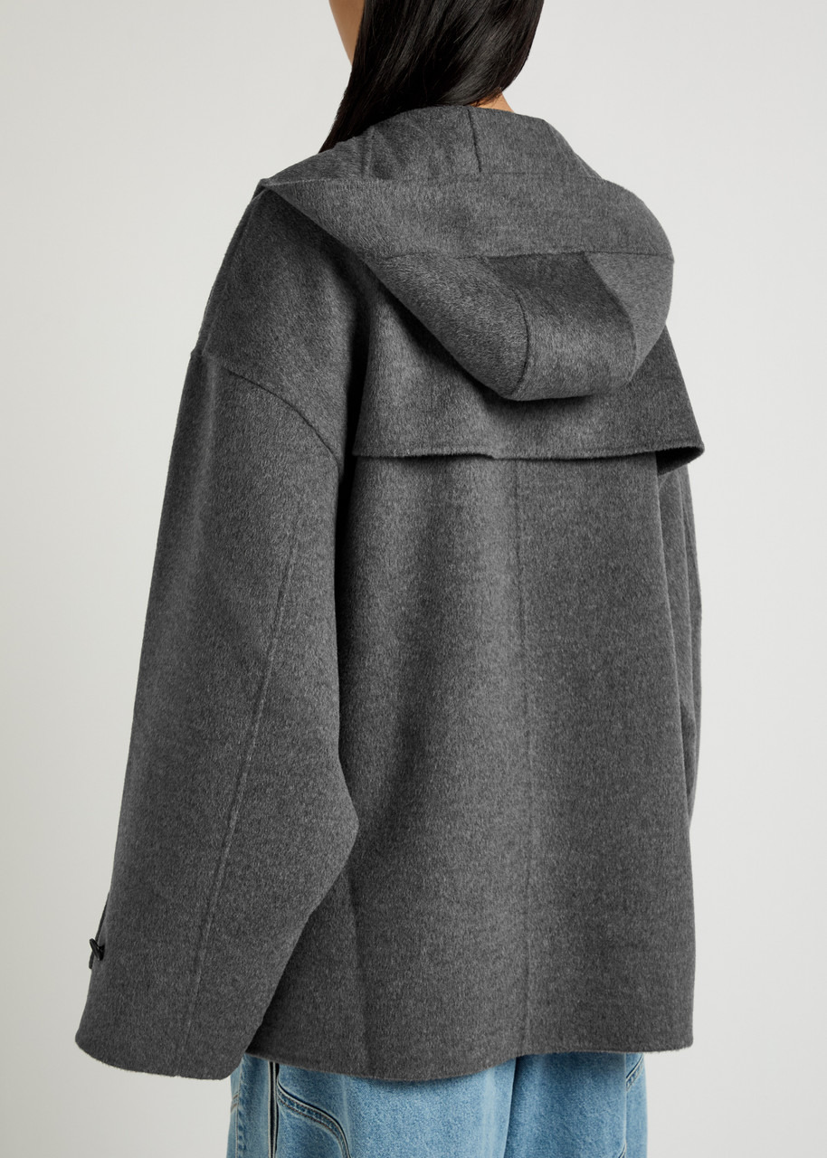 JW Anderson Double-breasted Hooded Wool pea Coat - 3