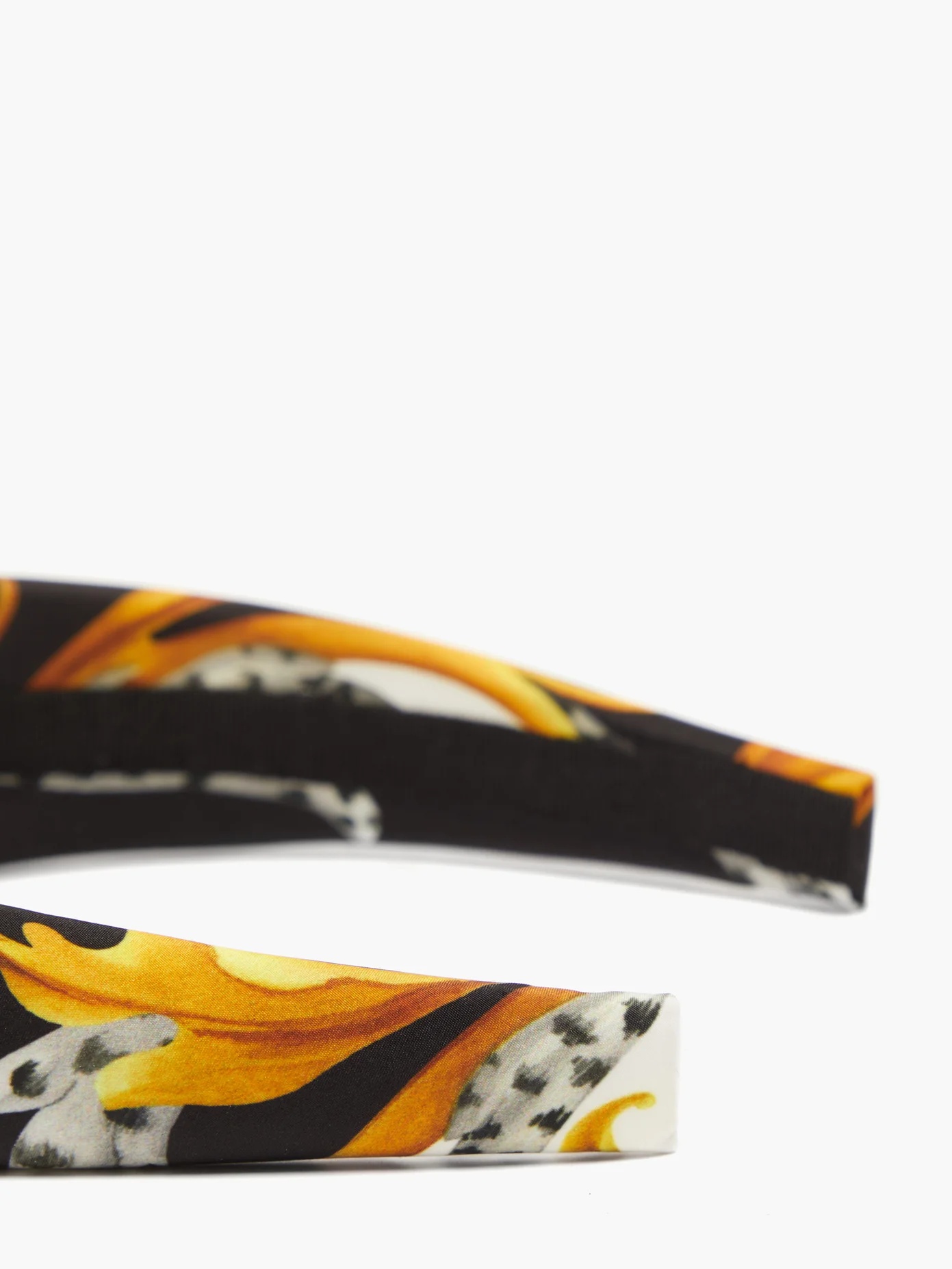 Baroque-print satin headband - 4