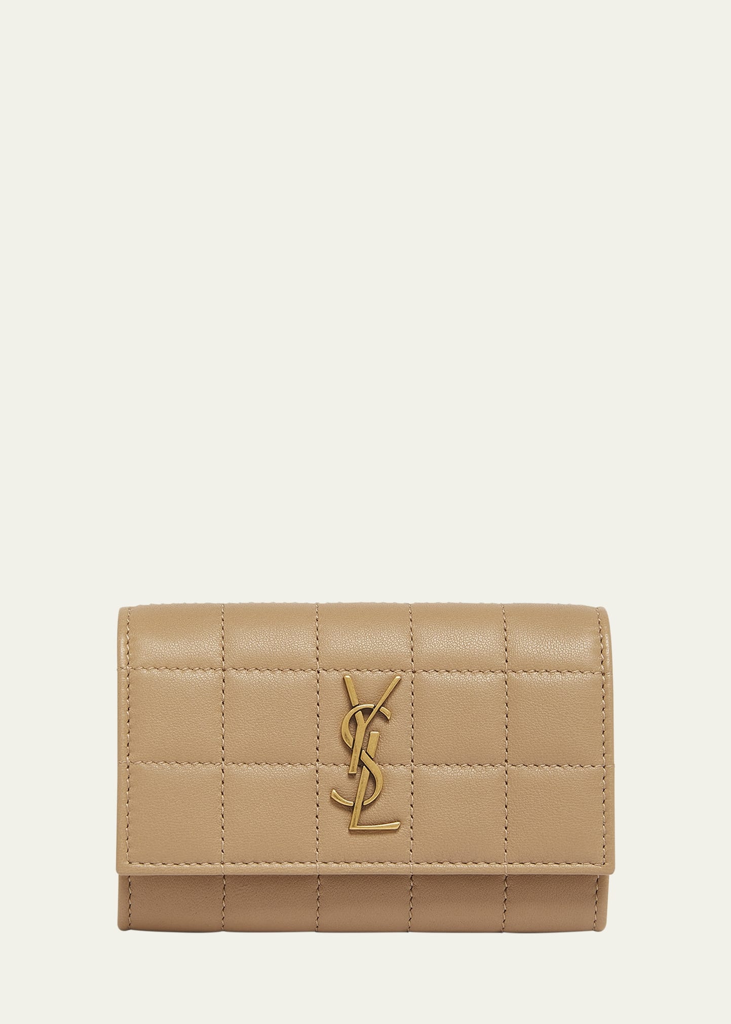 Cassandra YSL Card Holder in Quilted Leather - 1