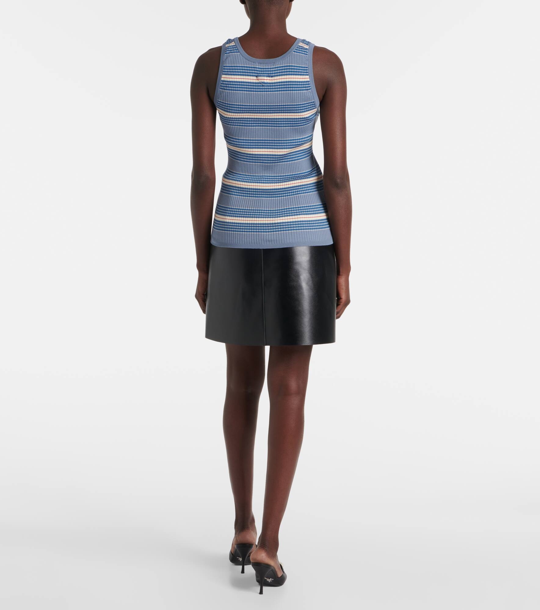 Cotton ribbed-knit tank top - 3