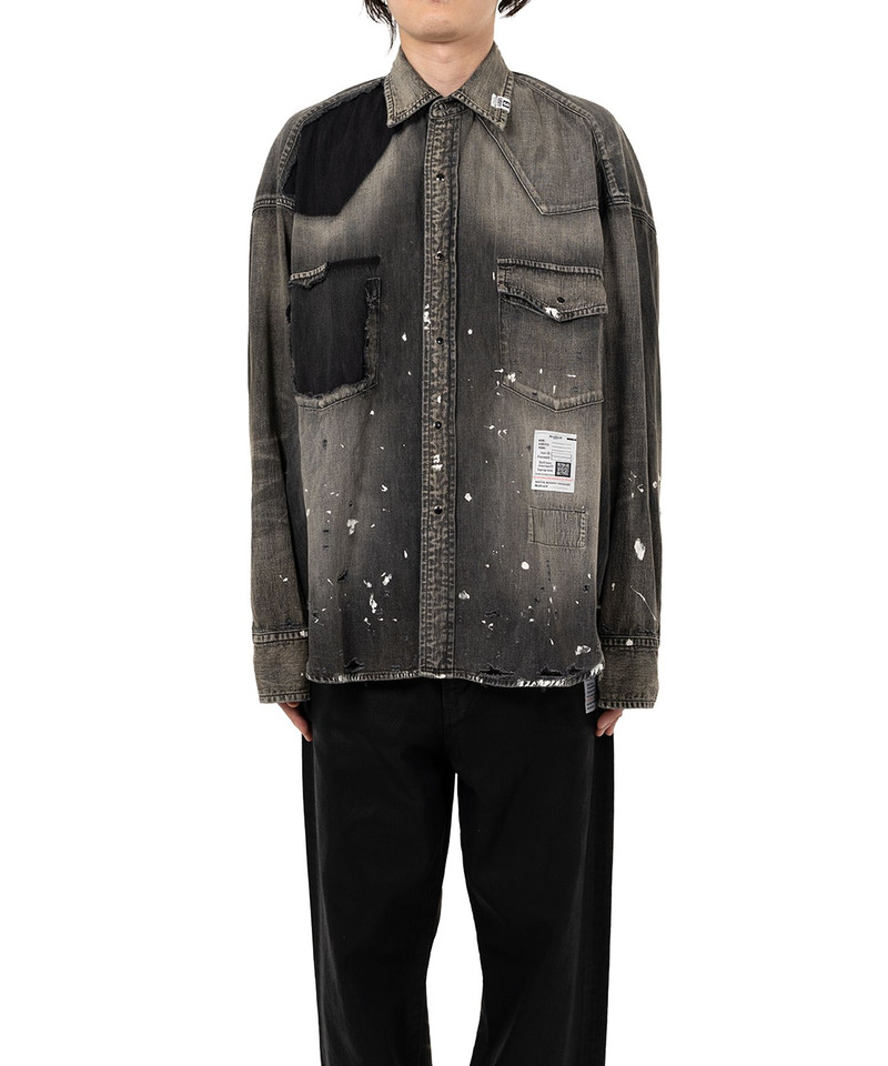 Maison MIHARAYASUHIRO Distressed Denim Shirt outlook