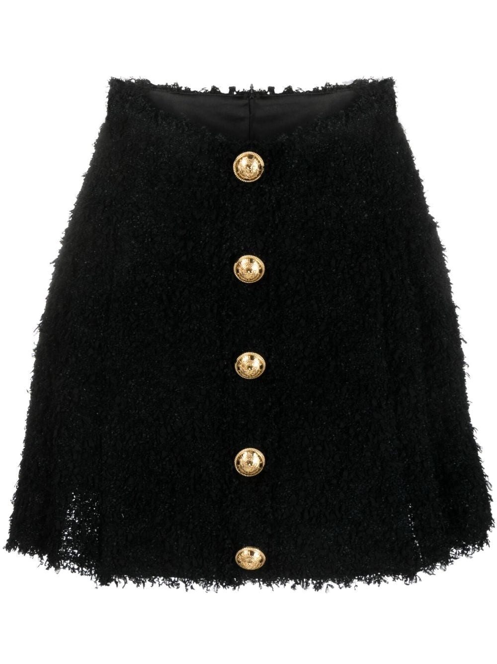 pleated tweed miniskirt - 1