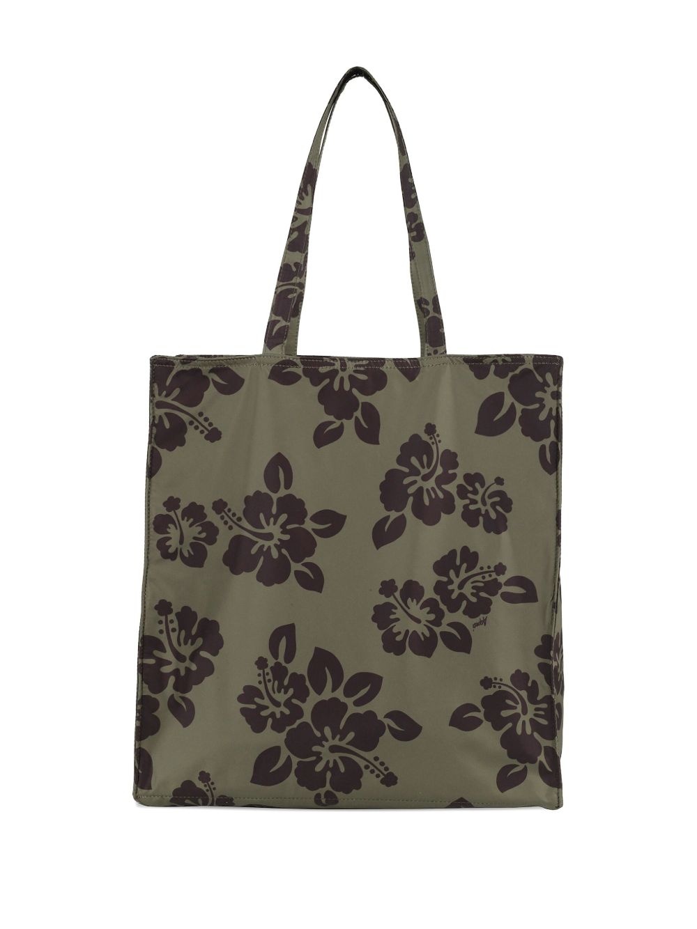 hibiscus-print tote bag - 2