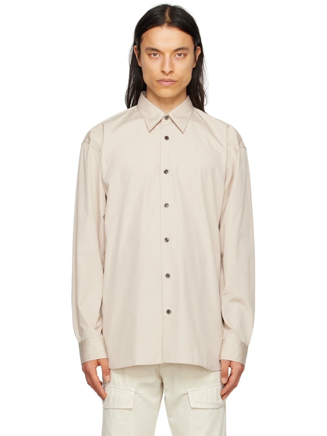 Beige Button Shirt - 1