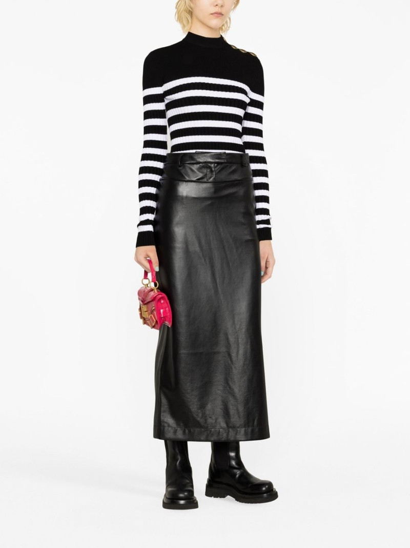 Balmain striped roll-neck jumper outlook