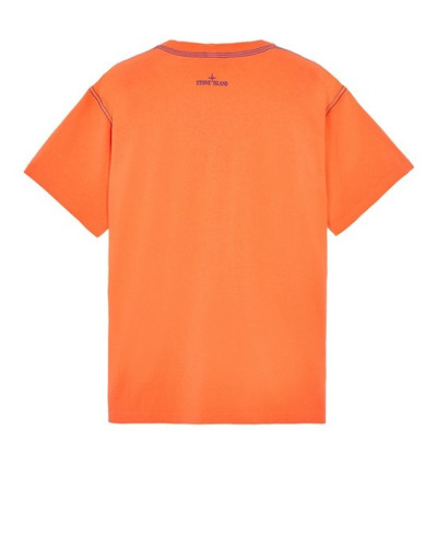 Stone Island 20848 COTTON JERSEY 'INVERSE STRIPE TWO' PRINT_ GARMENT DYED ORANGE outlook