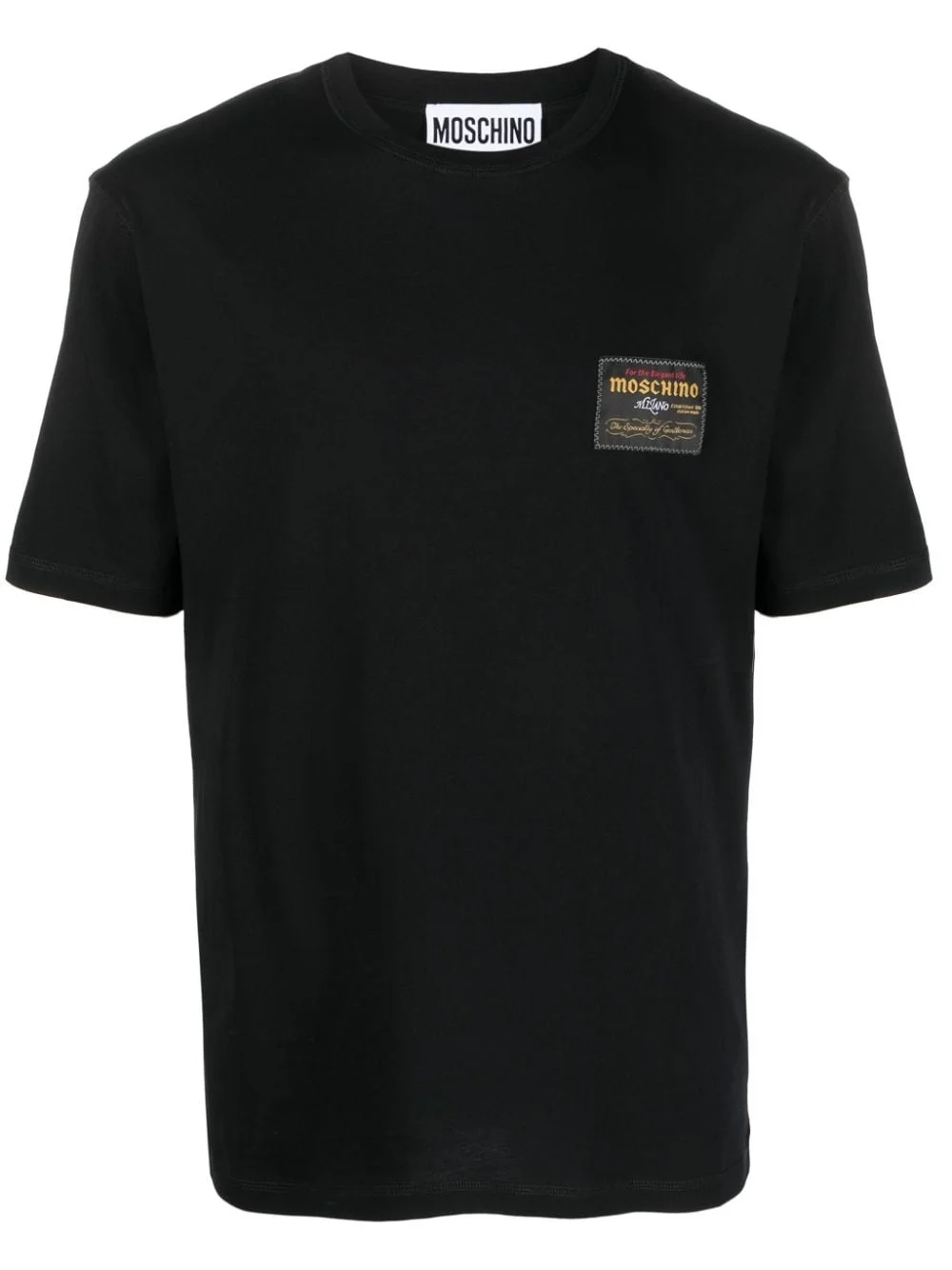logo-patch cotton T-Shirt - 1