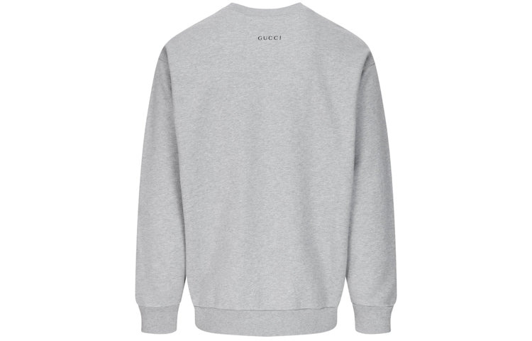 Gucci x Disney Crossover Donald Duck Cartoon Printing Round Neck Pullover Gray 623245-XJDAJ-1230 - 2