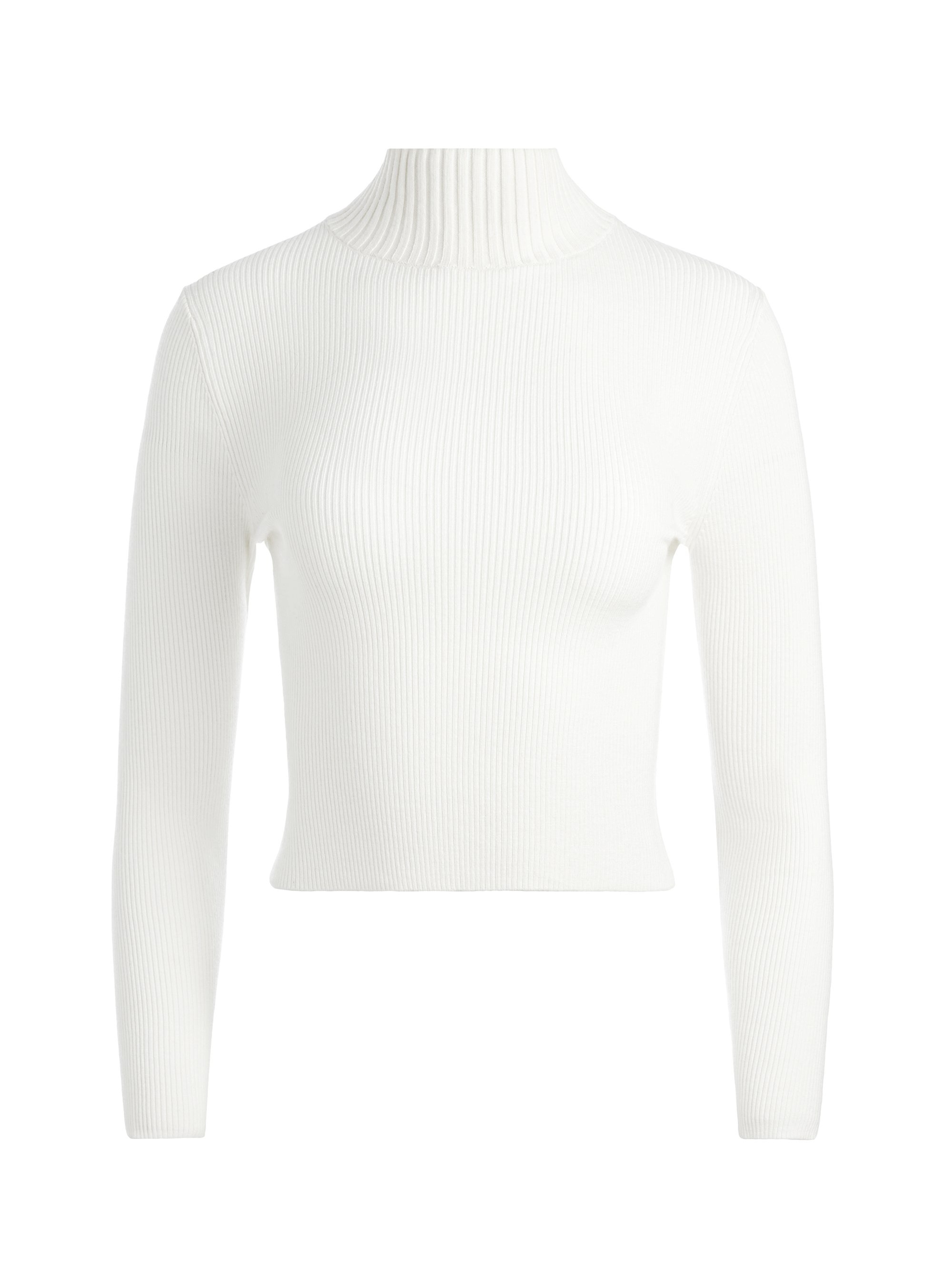 SENAIDA CROPPED MOCK NECK PULLOVER - 1
