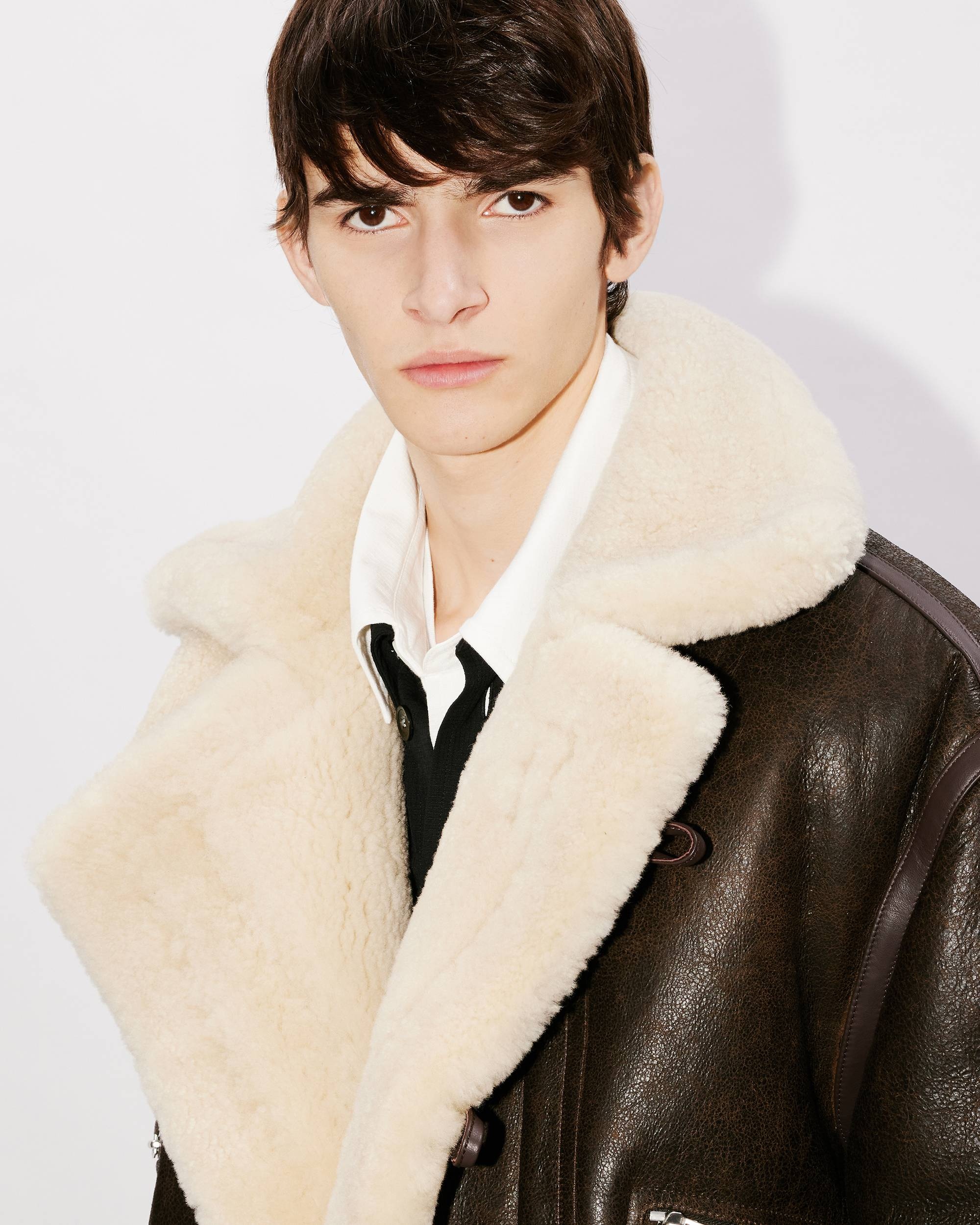 Leather aviator jacket - 4