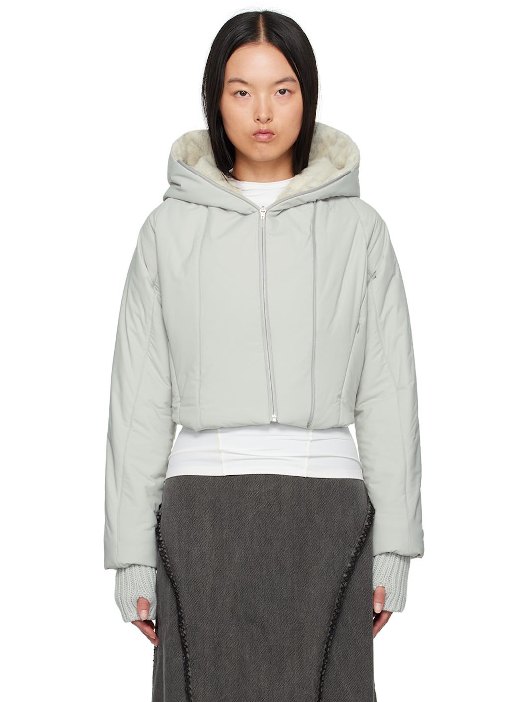 Gray Padded Jacket - 1