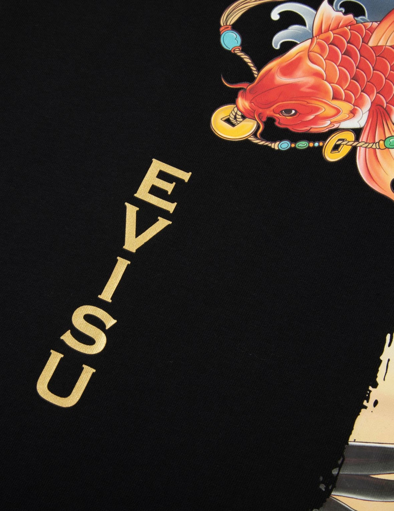 KOI AND SEAGULL BRUSHSTROKE DAICOCK DIGITAL PRINT LOOSE FIT T-SHIRT 8