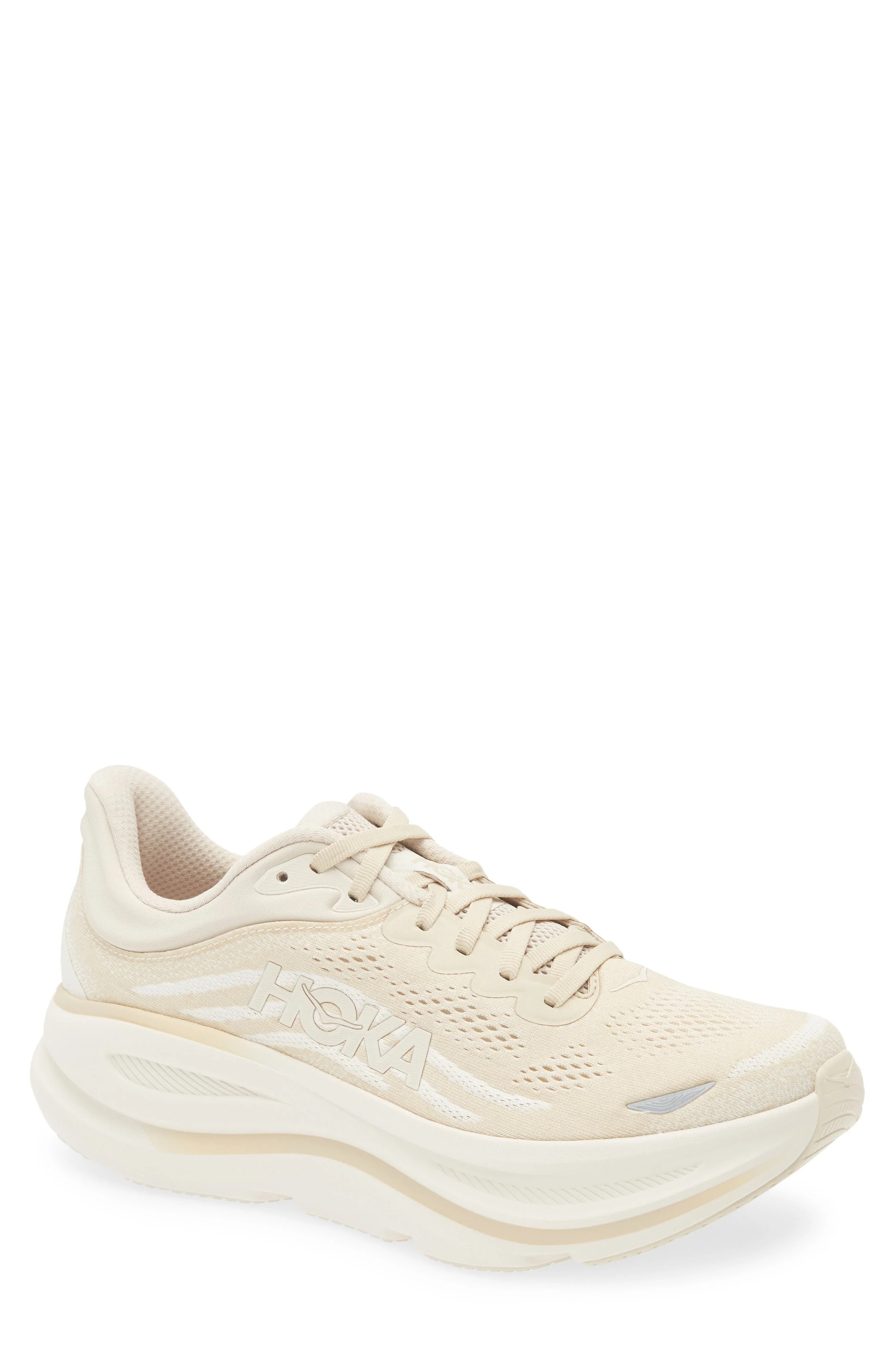 HOKA Bondi 9 Running Shoe in Oatmeal /Oat Milk at Nordstrom - 1