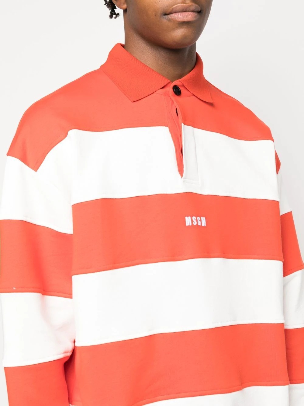 horizontal stripe-print polo shirt - 5