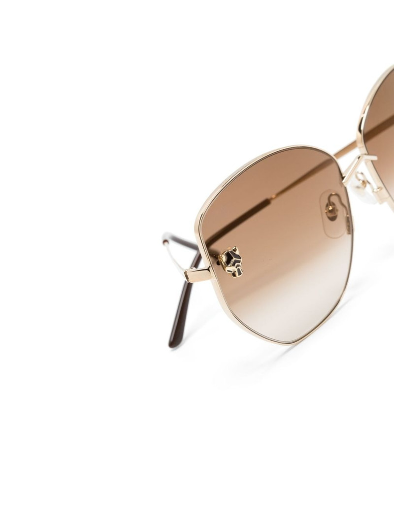 geometric-frame logo-plaque sunglasses 3