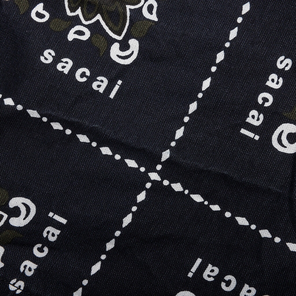 BANDANA PRINT PANTS - NAVY - 5