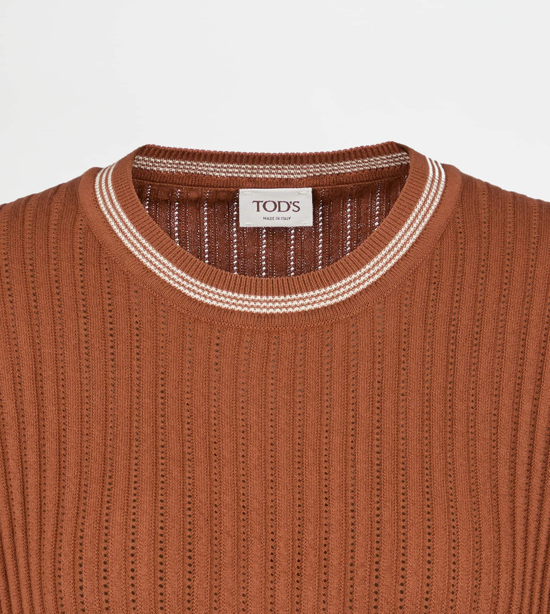 T-SHIRT IN COTTON KNIT - ORANGE 5