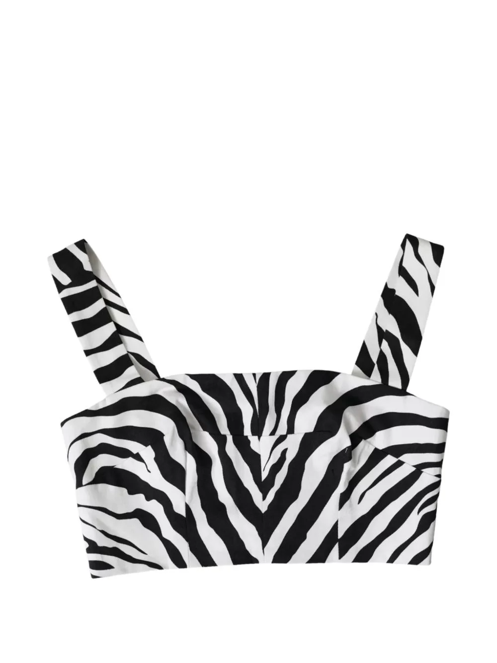 zebra-print crop top - 1