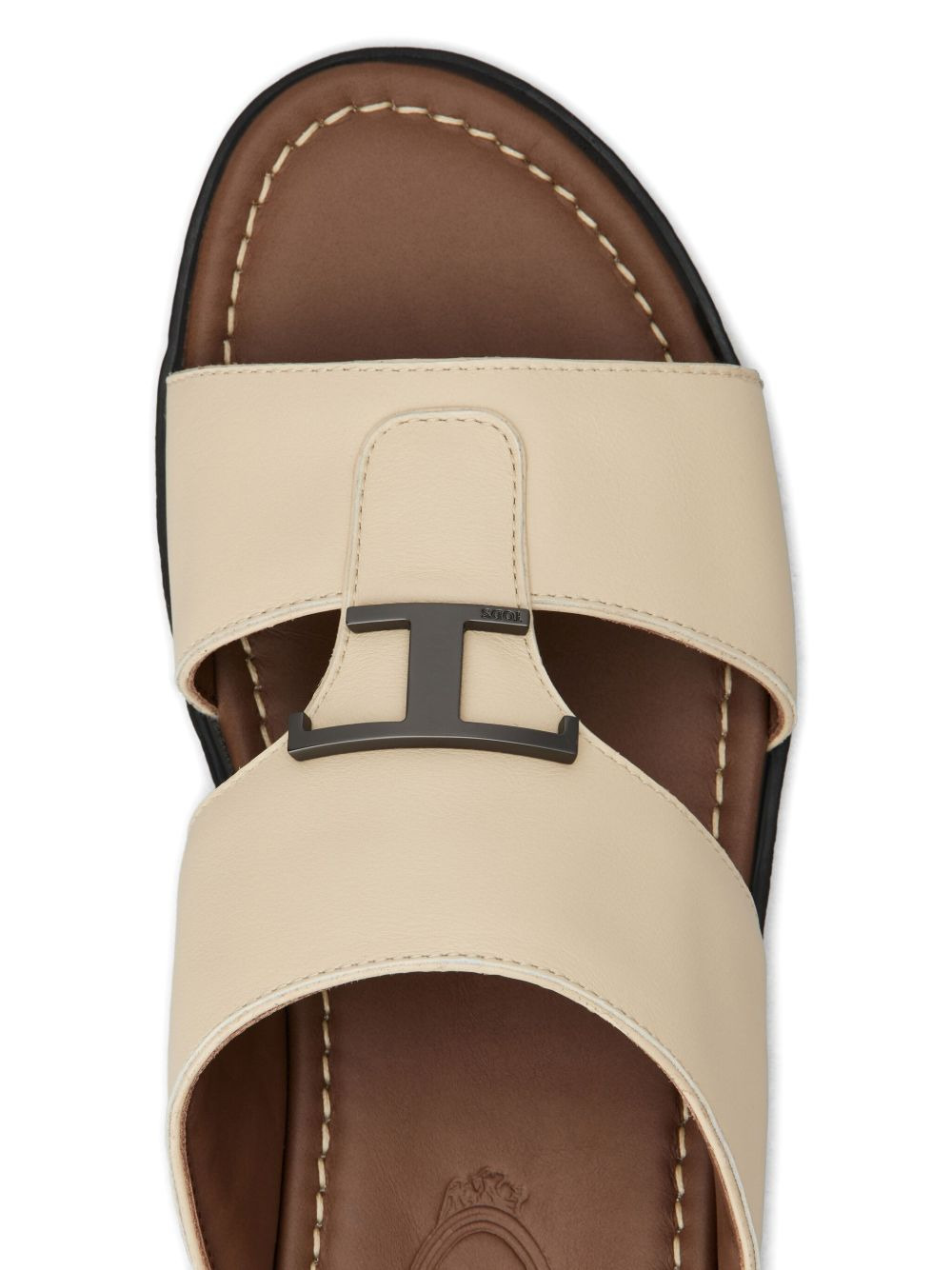 leather T-bar sandals - 3