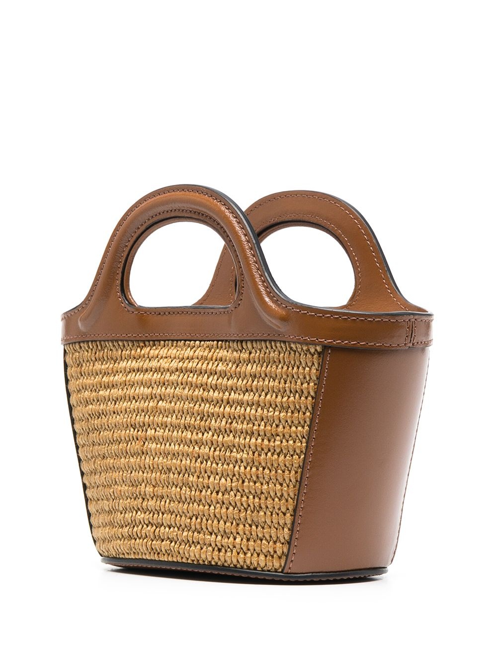 mini logo-embroidered raffia tote - 3