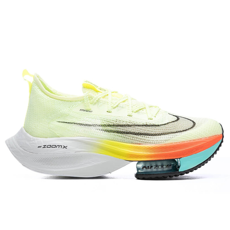 NIKE WOMEN'S AIR ZOOM ALPHAFLY NEXT% - BARELY VOLT/BLACK - 1