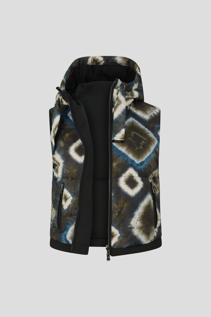 Sinja Reversible down waistcoat in Brown/Blue - 8
