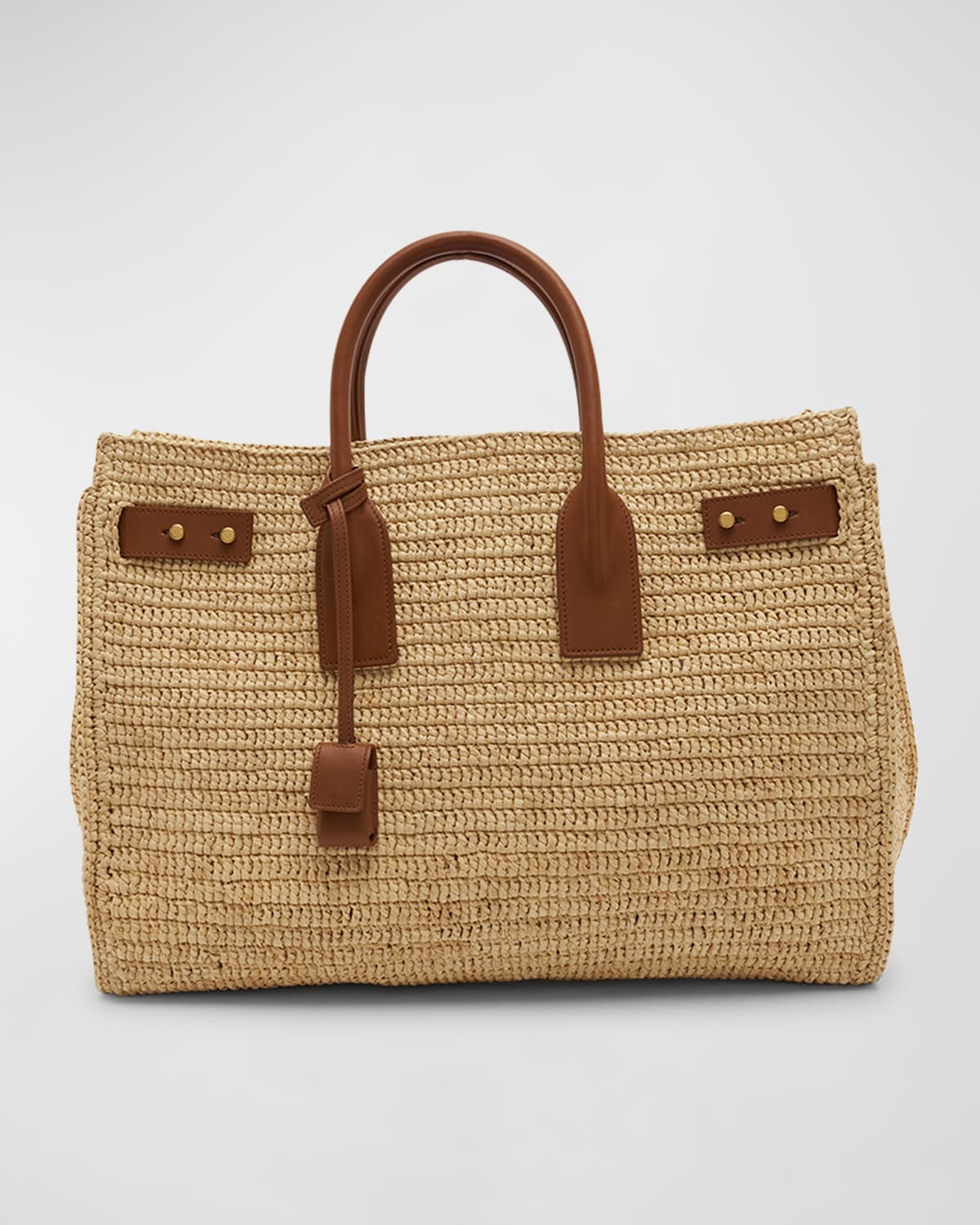 Sac De Jour Medium Top-Handle Bag in Raffia - 1