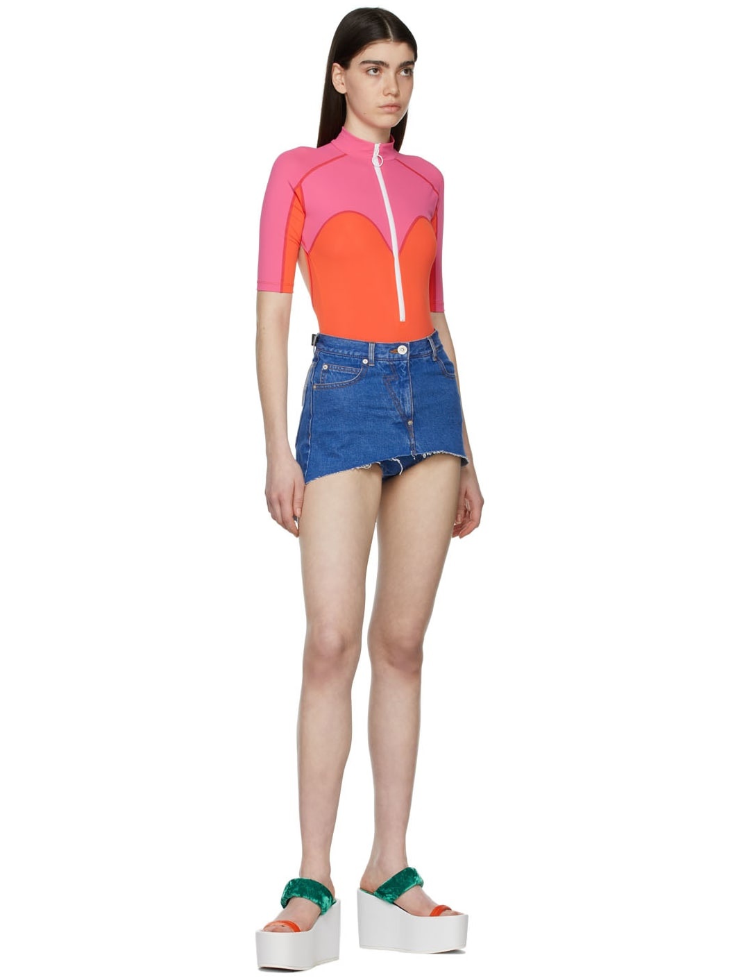 Blue Denim Shorts - 4
