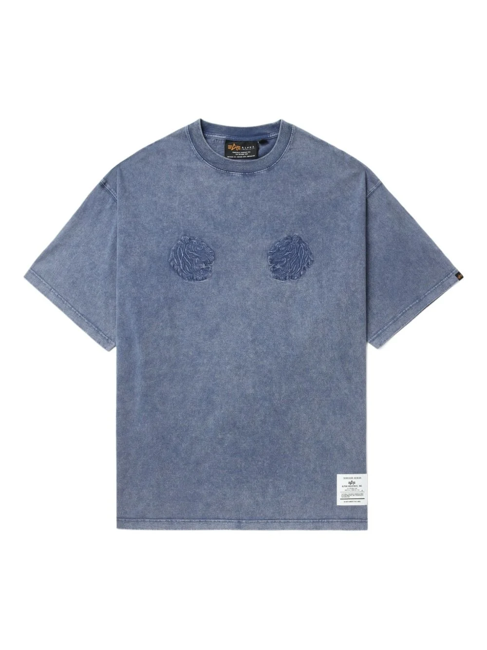 embroidered-detail crew-neck T-shirt - 1