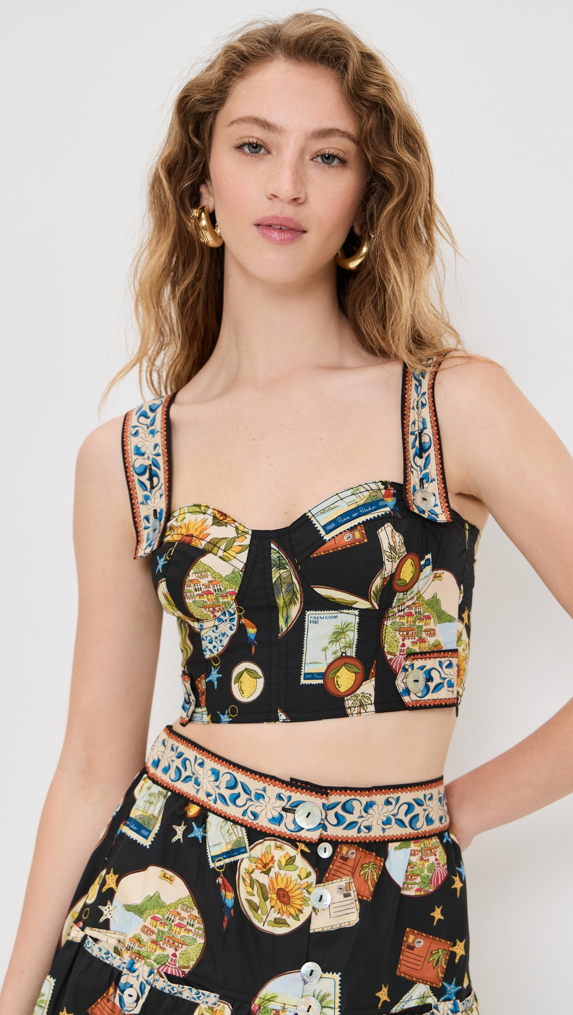 Trip Souvenir Black Topstiching Lastex Top - 6