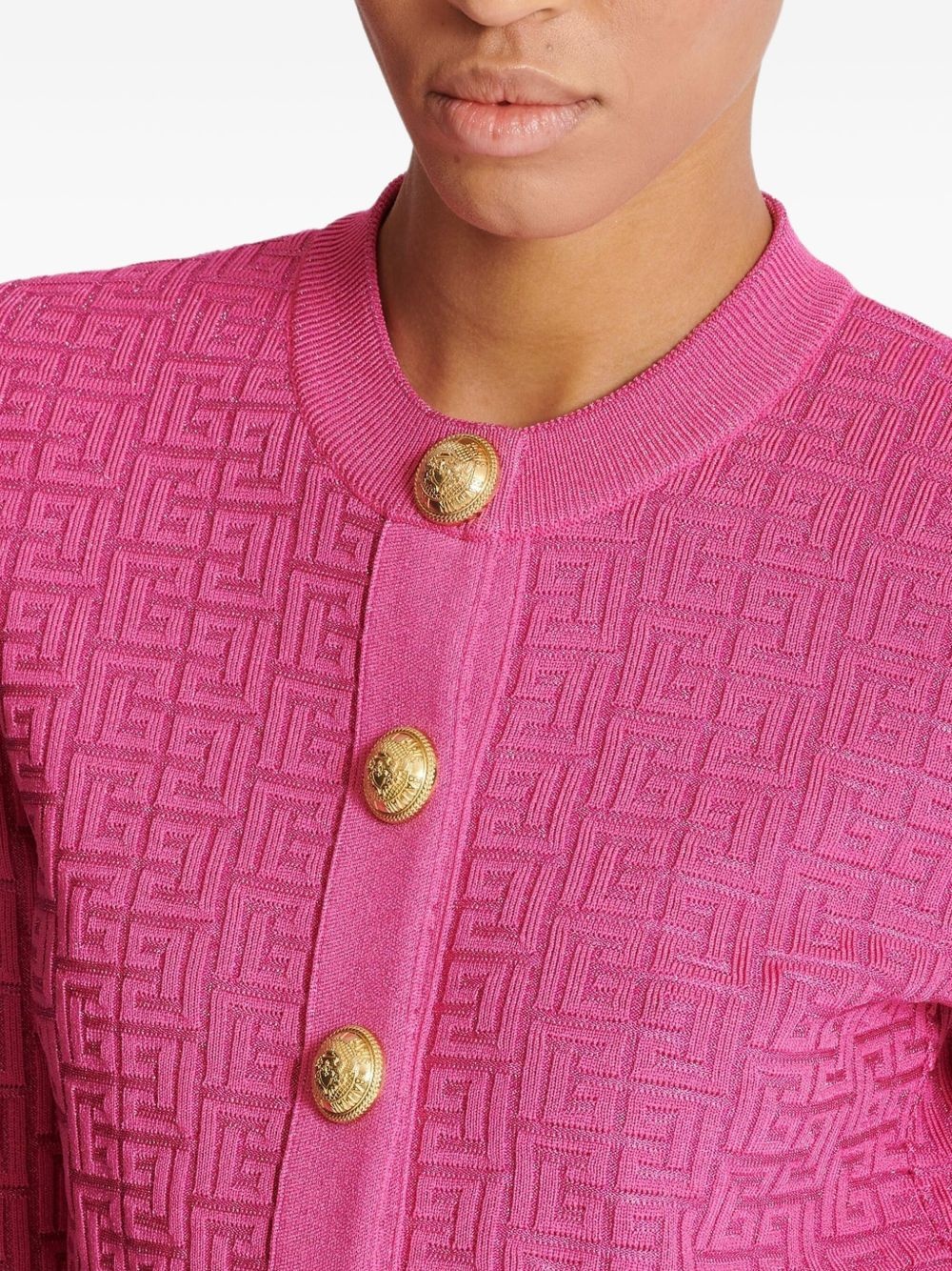 monogram-pattern cardigan - 7