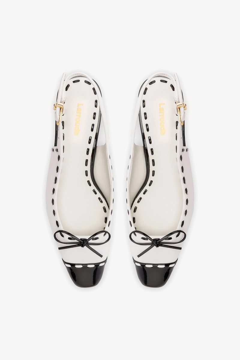 Jenny Pump In Black and White Patent Leather 5