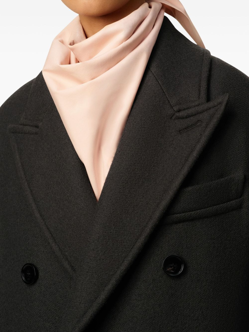 double-breasted wool coat - 6