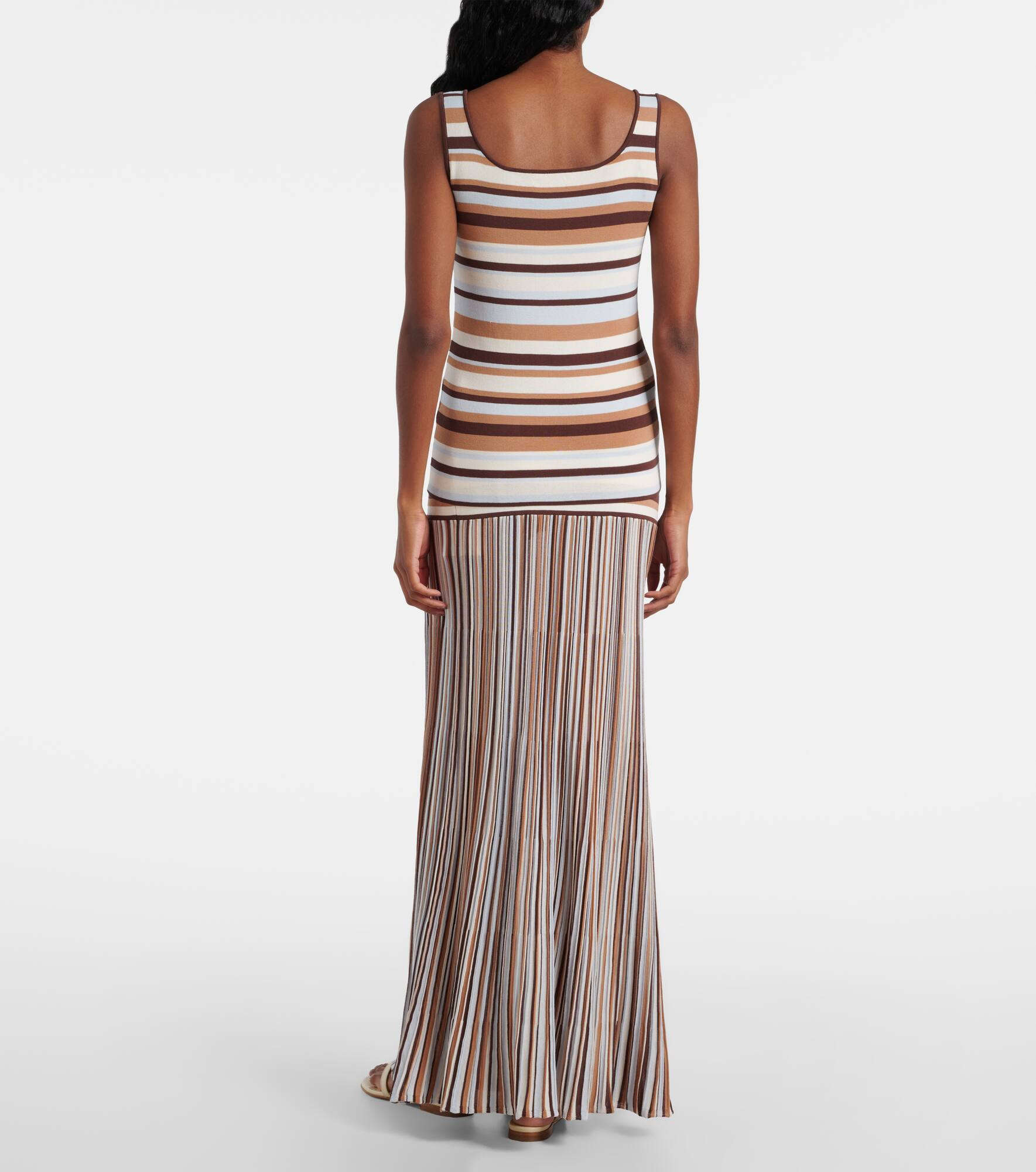 Enya striped knitted cotton-blend top - 3